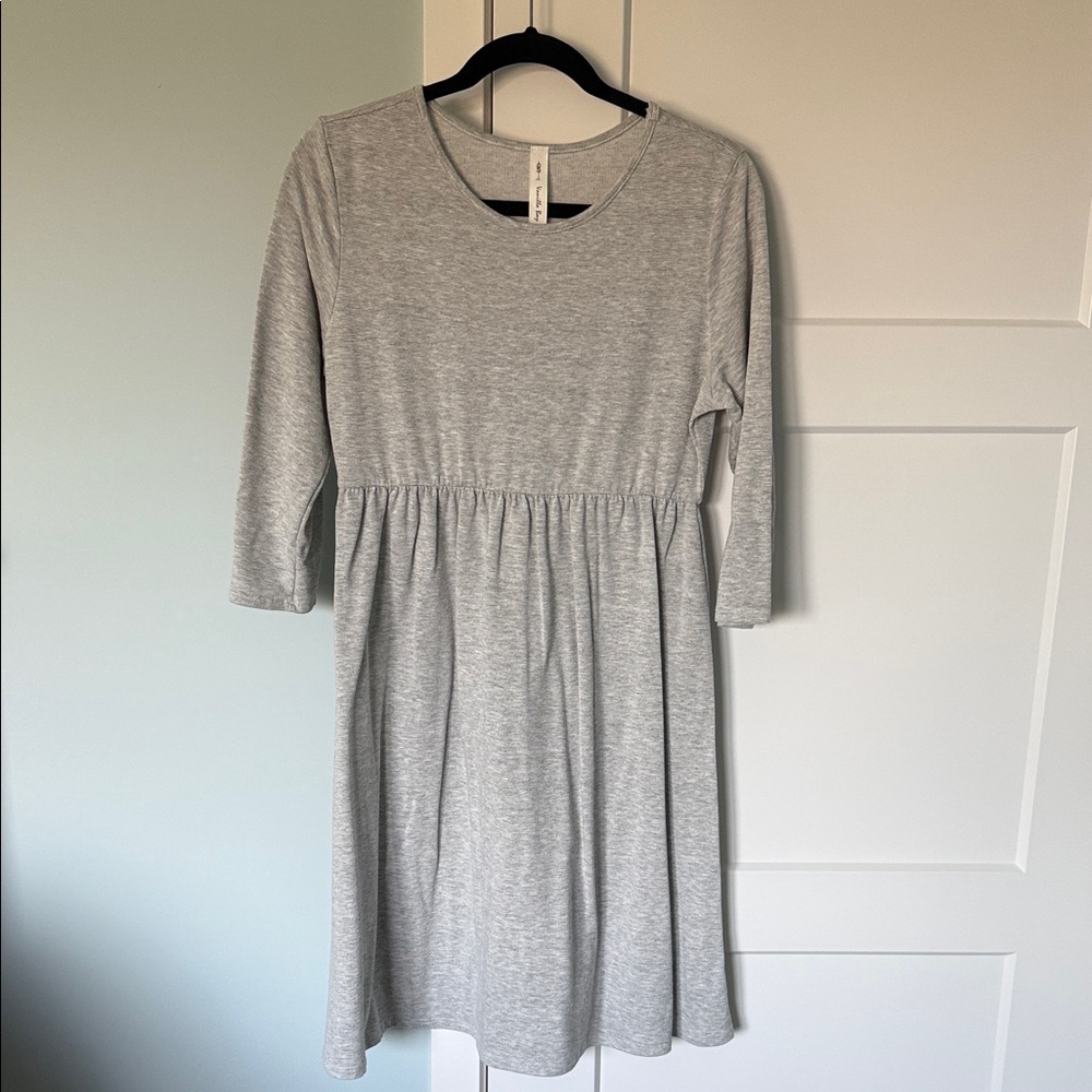 Vanilla Bay Light Gray Knit Dress
